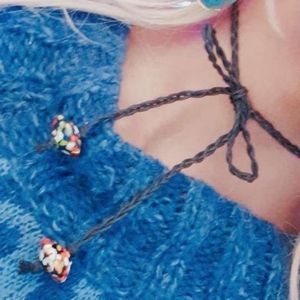 Millefiori Glass Bead Tie choker